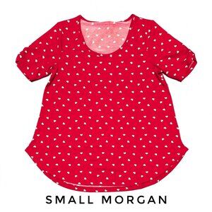 Red with White Hearts Morgan